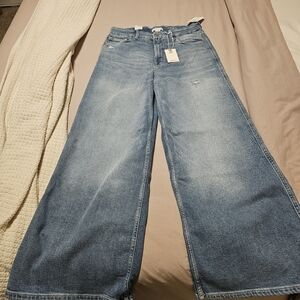Good American Skate Crop Wide-Leg Jeans